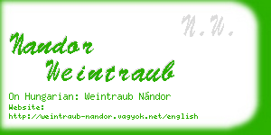 nandor weintraub business card