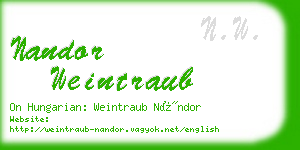 nandor weintraub business card